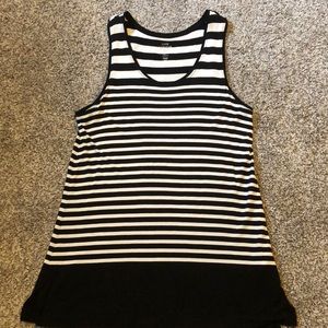 Gap luxe material striped tank